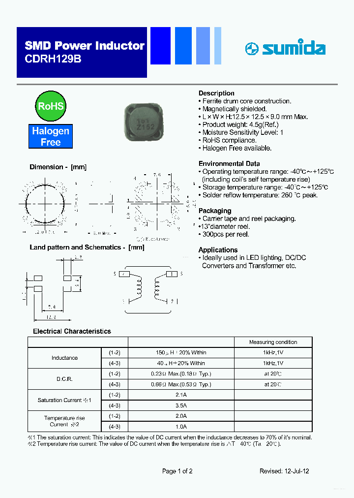 CDRH129B_7892780.PDF Datasheet