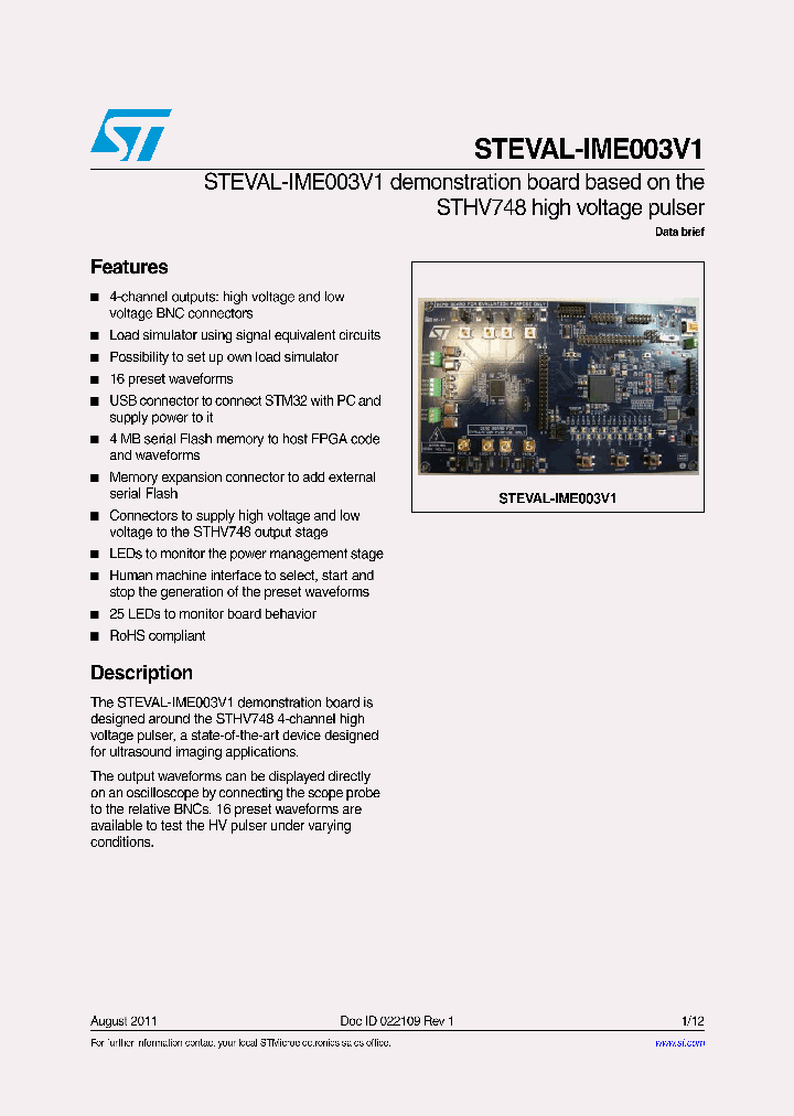 STEVAL-IME003V1_8289530.PDF Datasheet