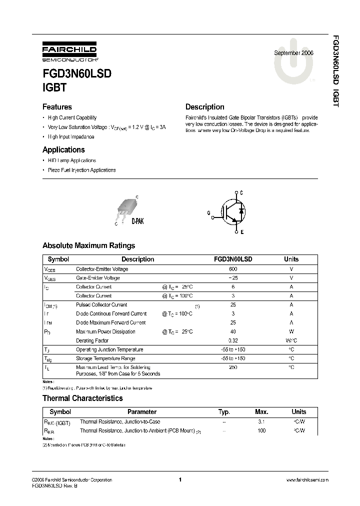 FGD3N60LSDF085_8292361.PDF Datasheet