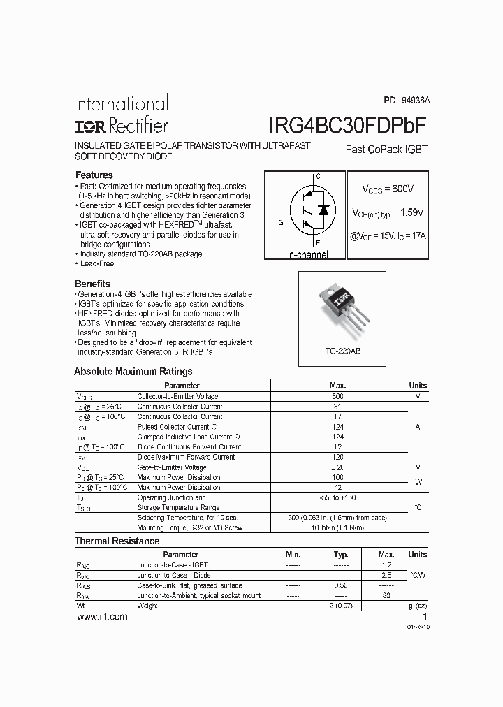 IRG4BC30FDPBF_8293218.PDF Datasheet