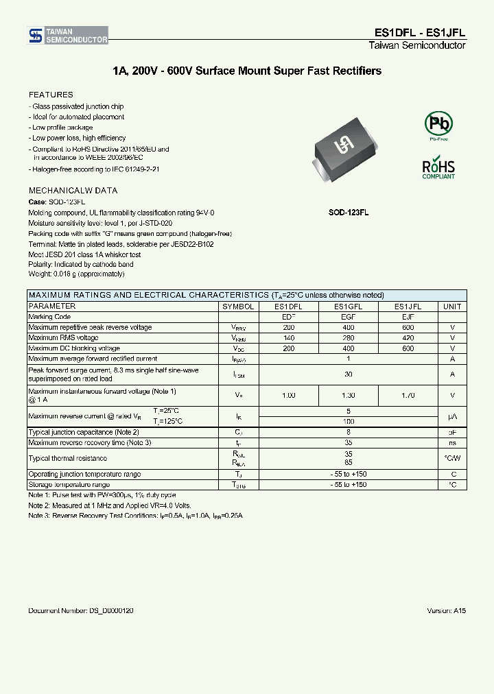 ES1DFL_8293507.PDF Datasheet