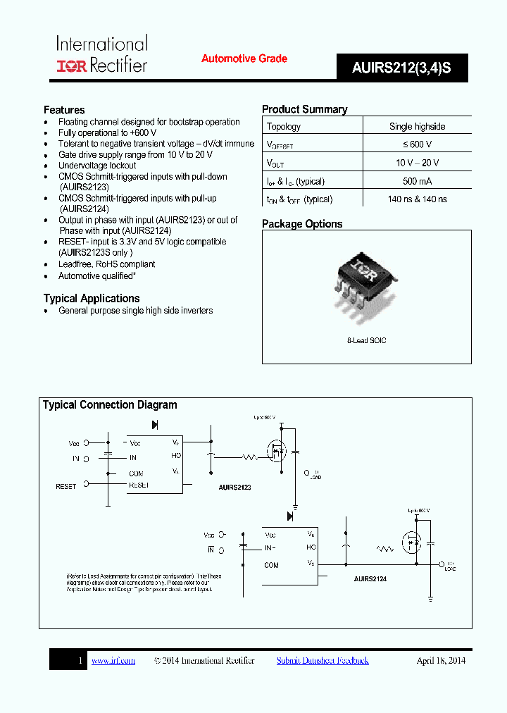 AUIRS2123_8294508.PDF Datasheet