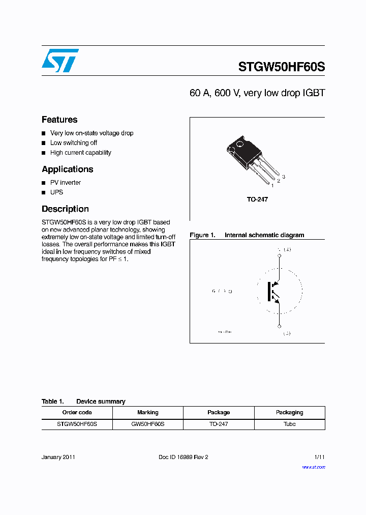 STGW50HF60S_8297939.PDF Datasheet