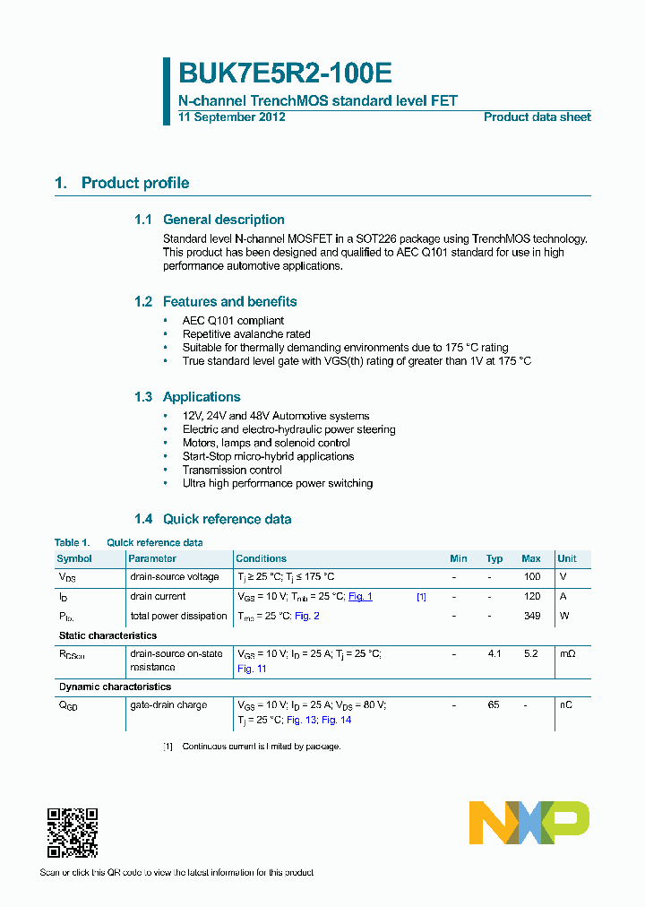 BUK7E5R2-100E_8300066.PDF Datasheet