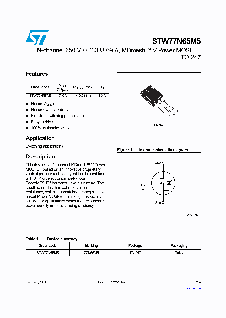 STW77N65M5_8305002.PDF Datasheet