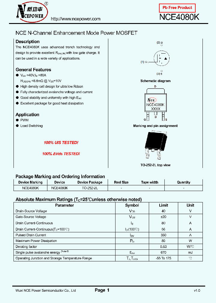 NCE4080K_8312342.PDF Datasheet