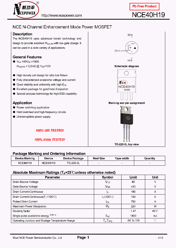 NCE40H19_8312346.PDF Datasheet