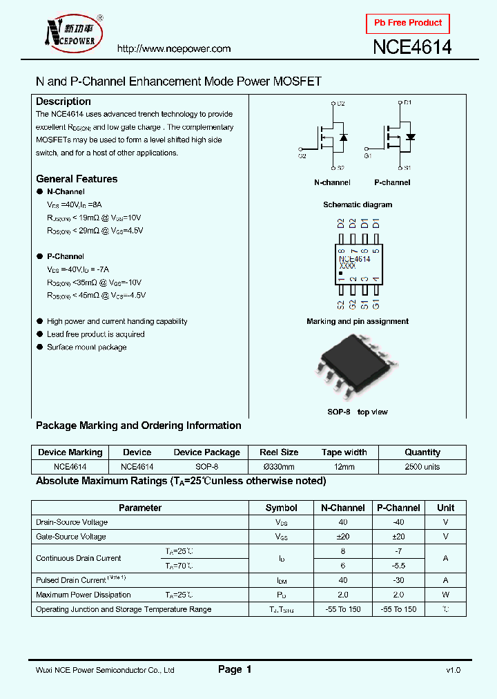 NCE4614_8312362.PDF Datasheet