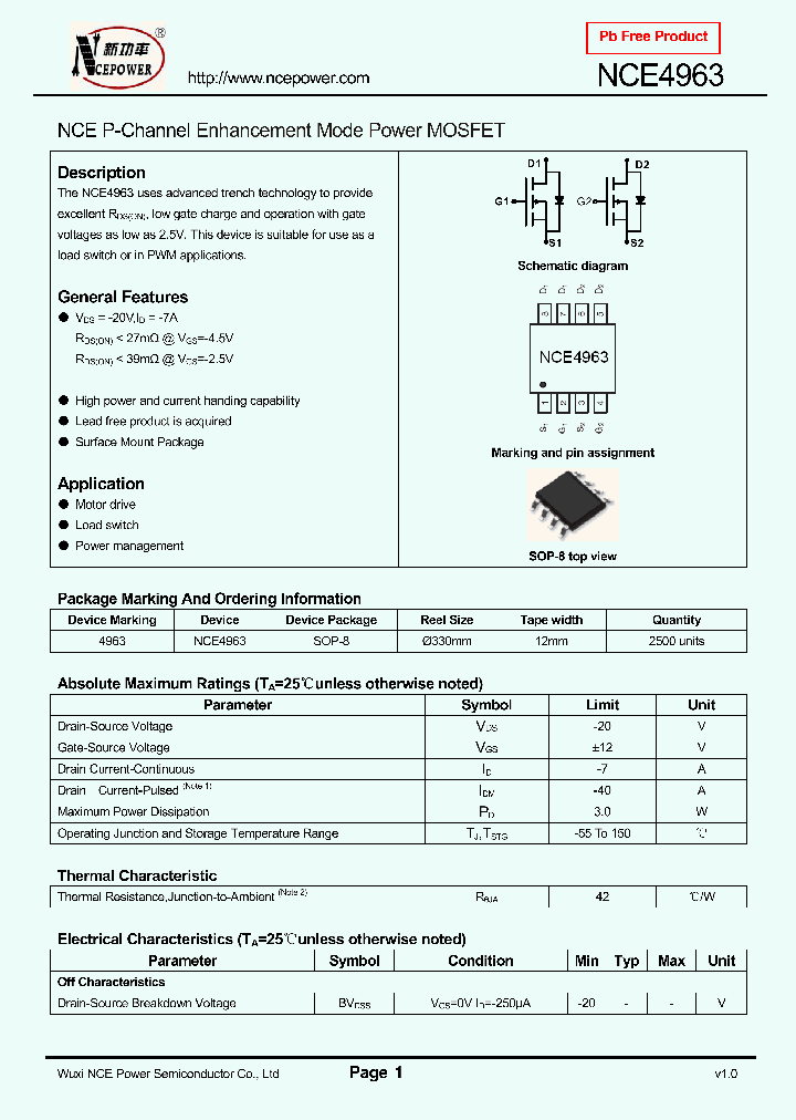 NCE4963_8312365.PDF Datasheet