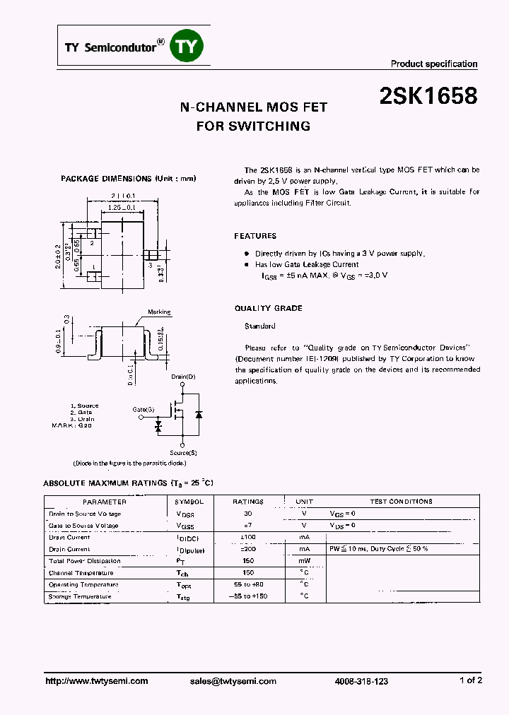 2SK1658_8312727.PDF Datasheet