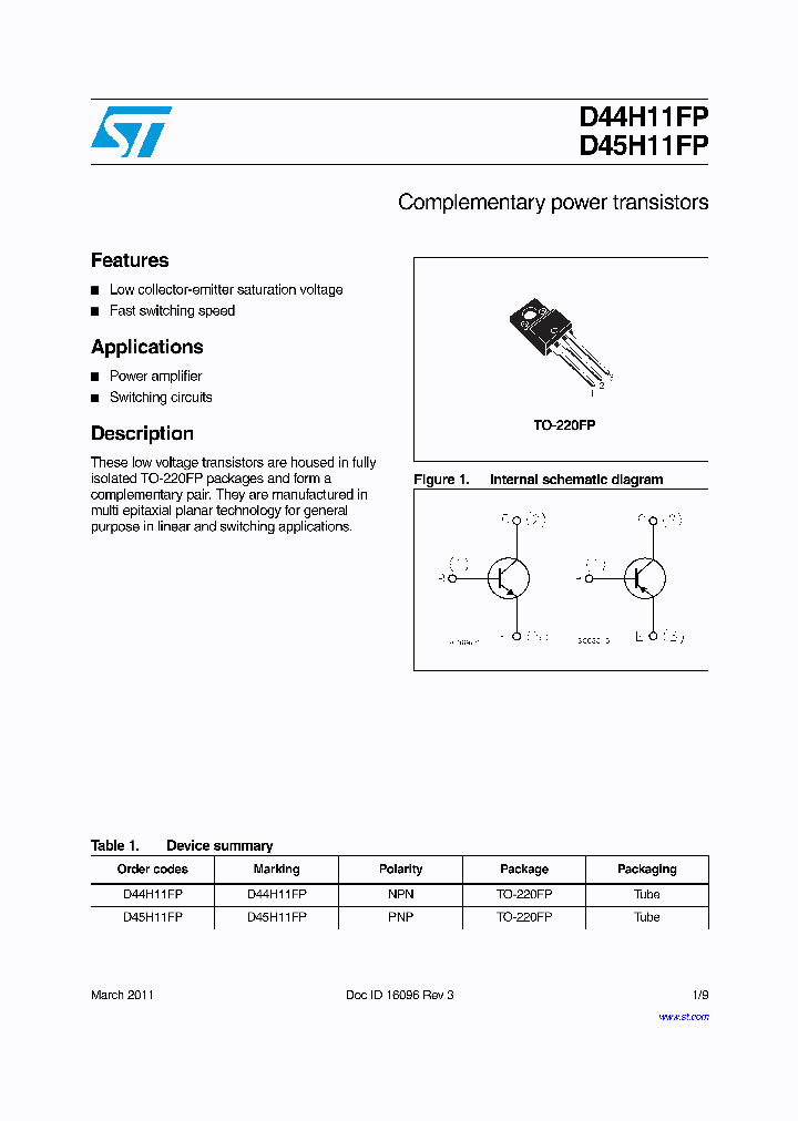 D45H11FP_8314693.PDF Datasheet