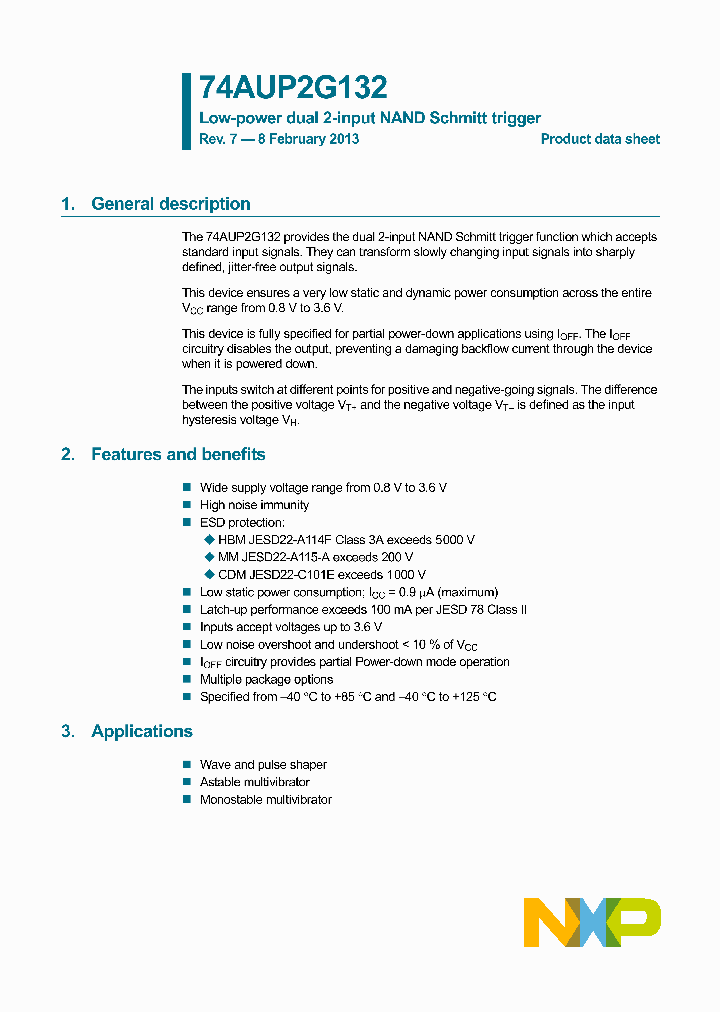 74AUP2G132GF_8316040.PDF Datasheet