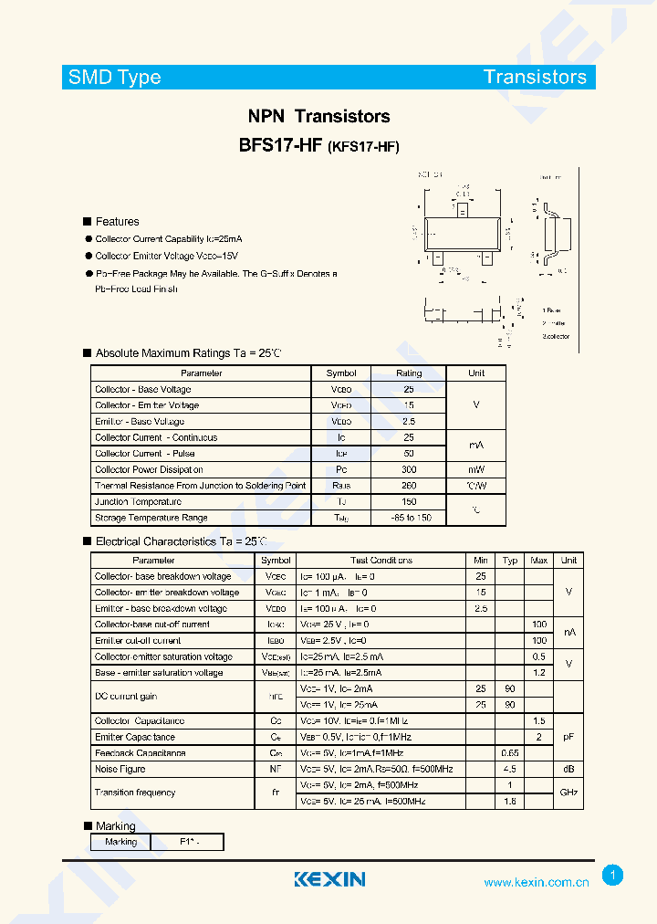 BFS17-HF_8316786.PDF Datasheet