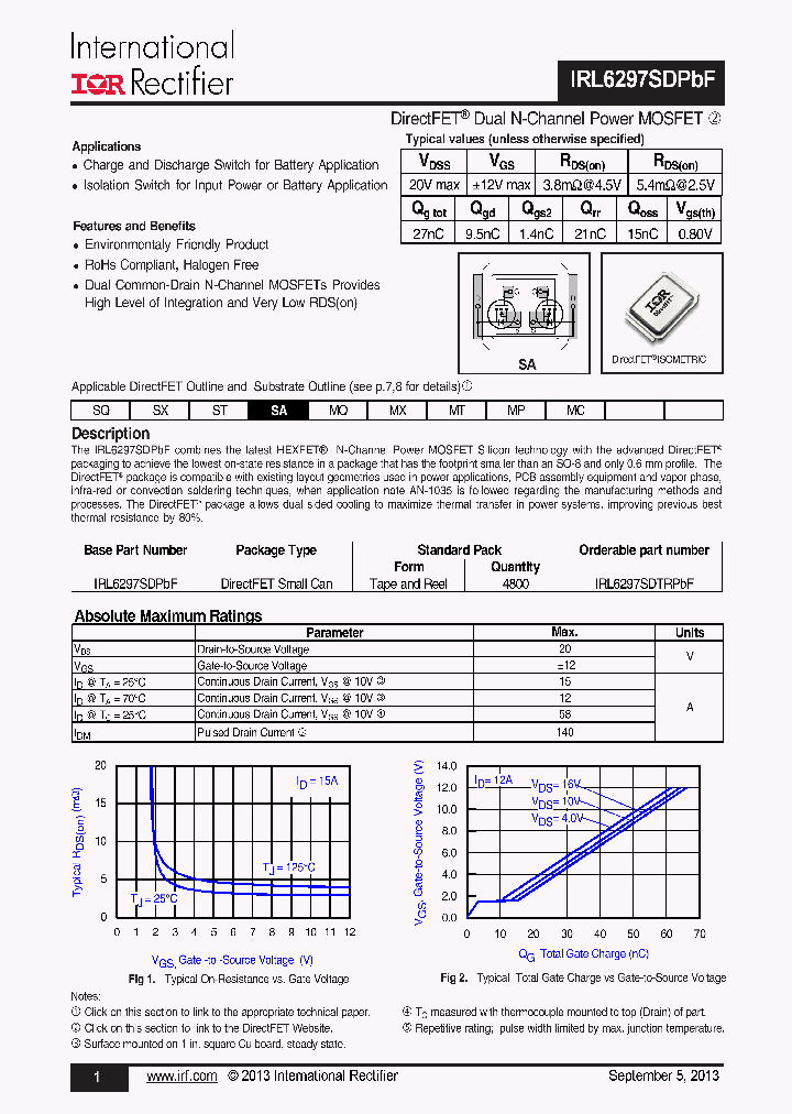 IRL6297SDPBF_8316860.PDF Datasheet