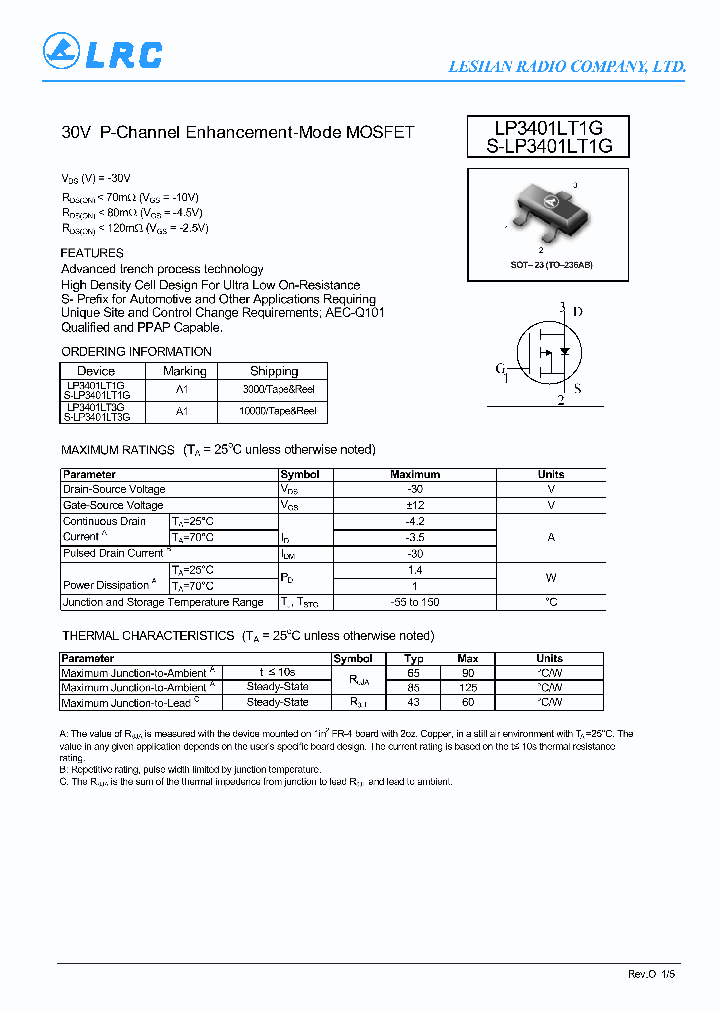 LP3401LT1G-15_8317940.PDF Datasheet