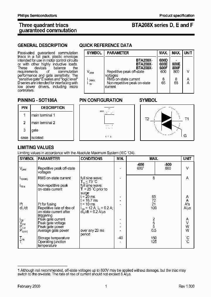 BTA208XSERIESD_8319251.PDF Datasheet