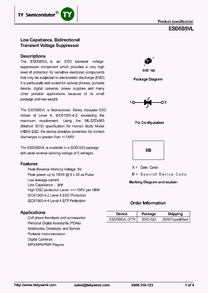 ESD5B5VL_8320779.PDF Datasheet