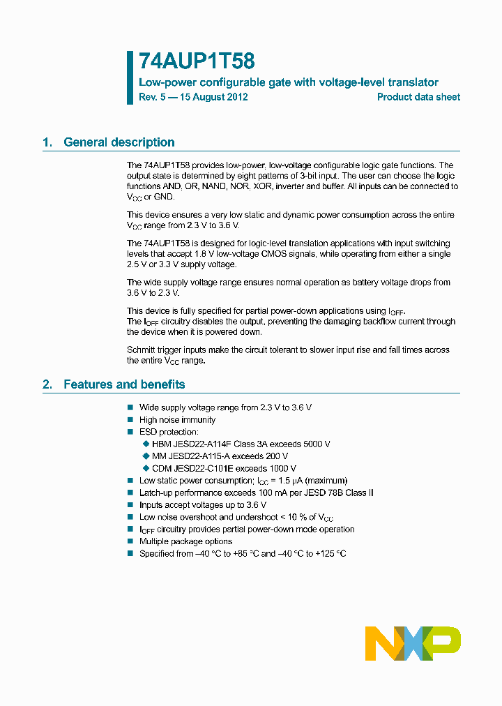 74AUP1T58GN_8325654.PDF Datasheet