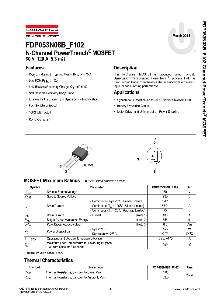 FDP053N08B_8327116.PDF Datasheet