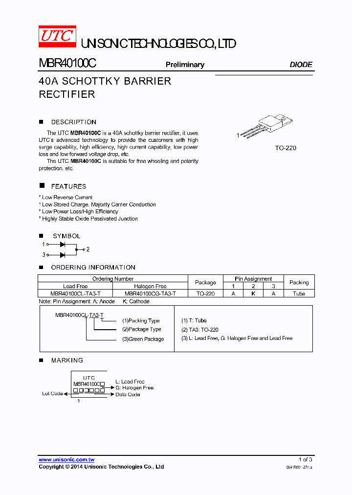 MBR40100CG-TA3-T_8329800.PDF Datasheet