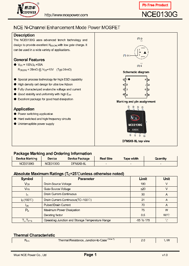 NCE0130G_8332577.PDF Datasheet