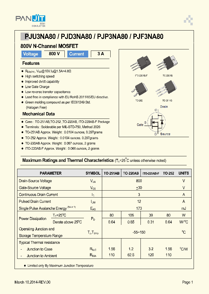 PJP3NA80_8332613.PDF Datasheet