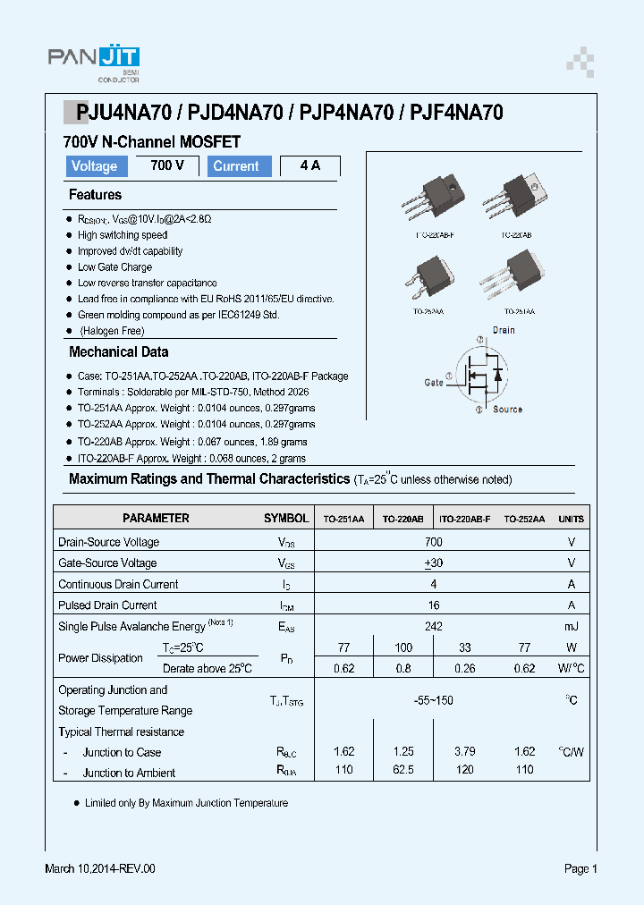 PJP4NA70_8332617.PDF Datasheet