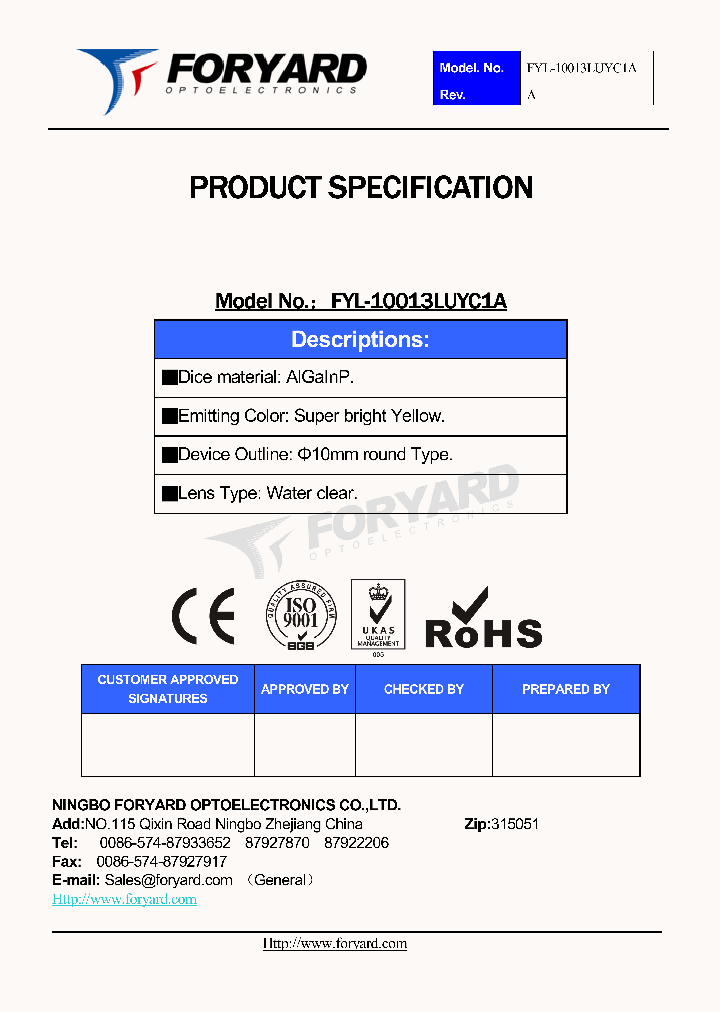 FYL-10013LUYC1A_8332632.PDF Datasheet