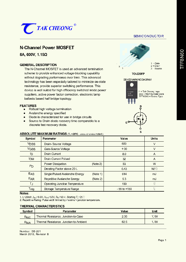 TFF8N60_8332842.PDF Datasheet