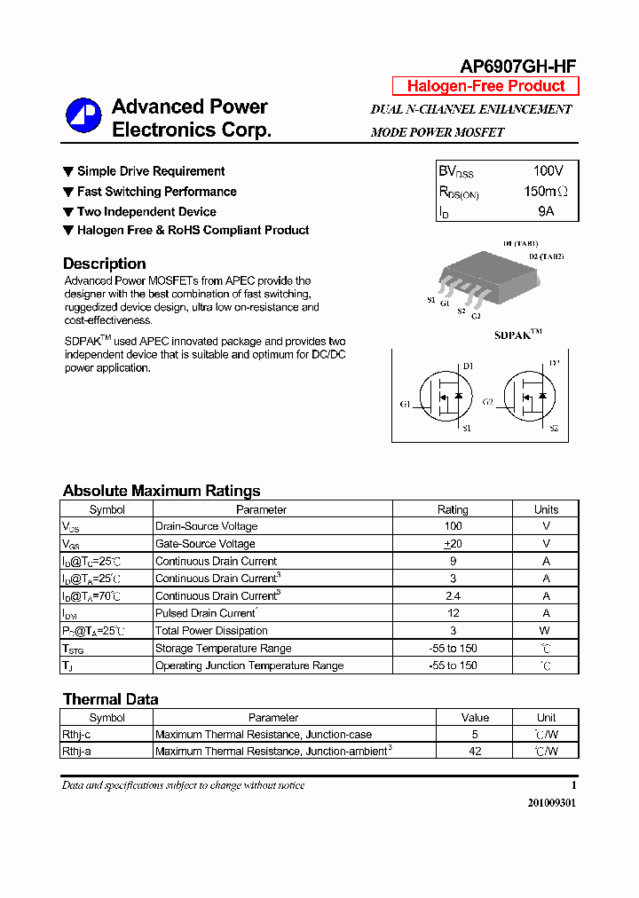 AP6907GH-HF-14_8336322.PDF Datasheet