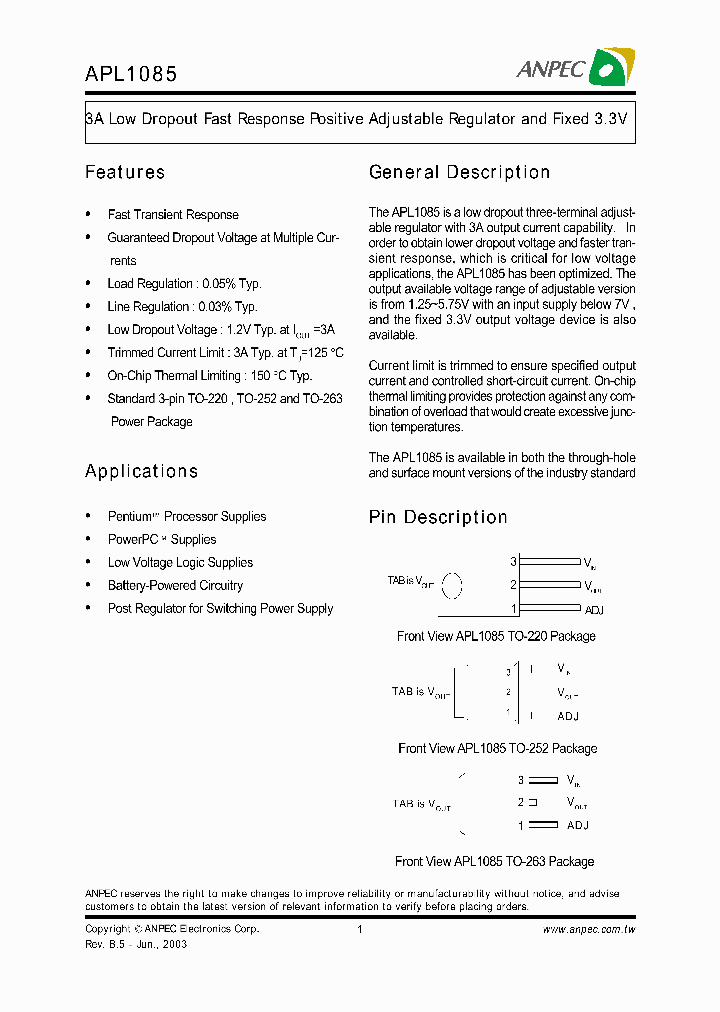 APL1085-33UC-TR_8337601.PDF Datasheet