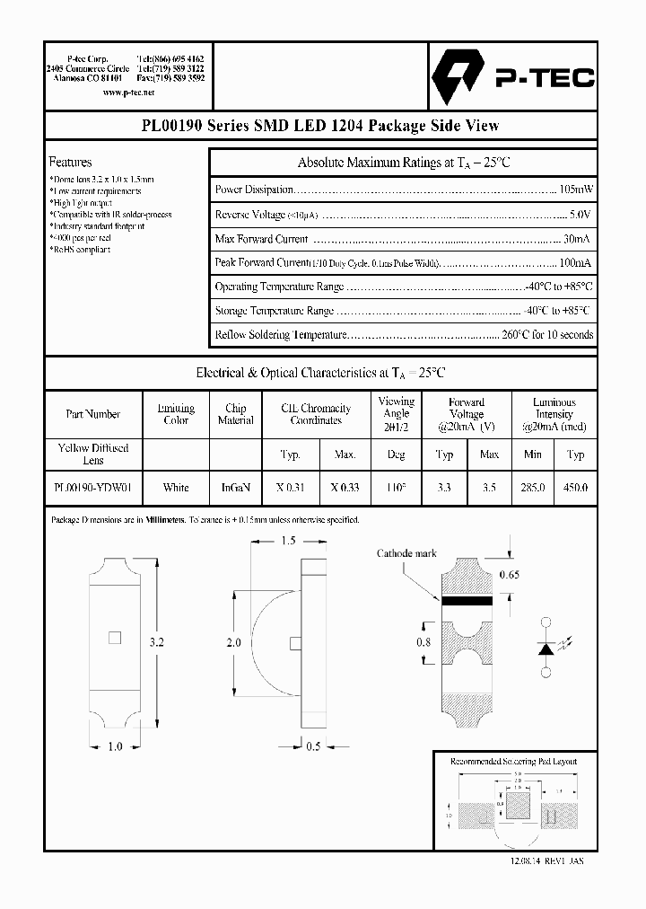 PL00190-YDW01_8338005.PDF Datasheet