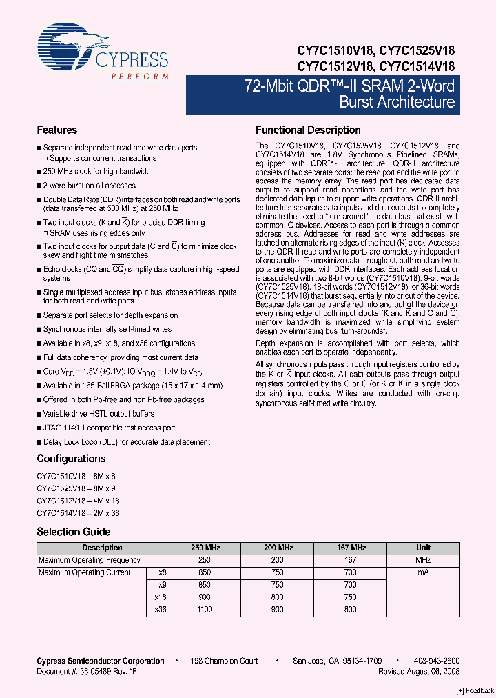 CY7C1510V18-167BZI_8338618.PDF Datasheet