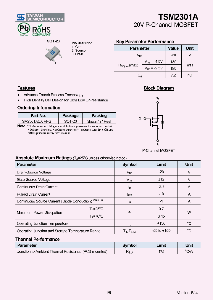 TSM2301A_8340605.PDF Datasheet