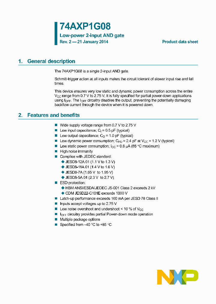 74AXP1G08GM_8341462.PDF Datasheet
