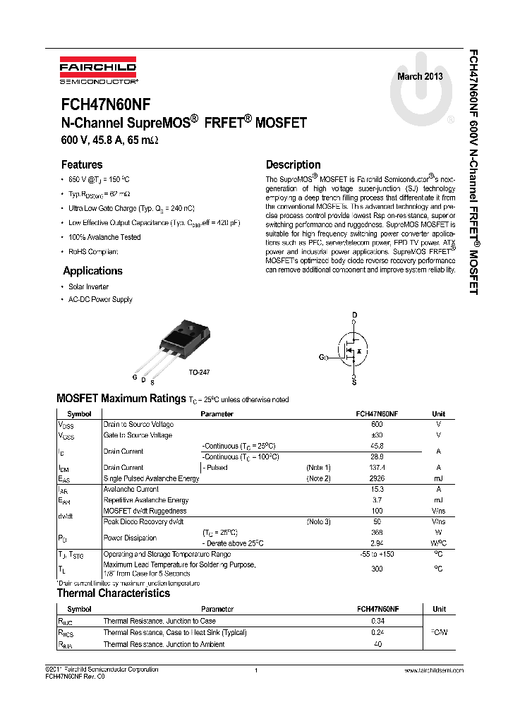 FCH47N60NF_8348051.PDF Datasheet