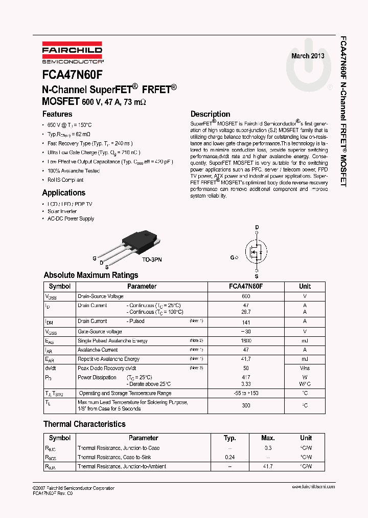 FCA47N60F_8348046.PDF Datasheet