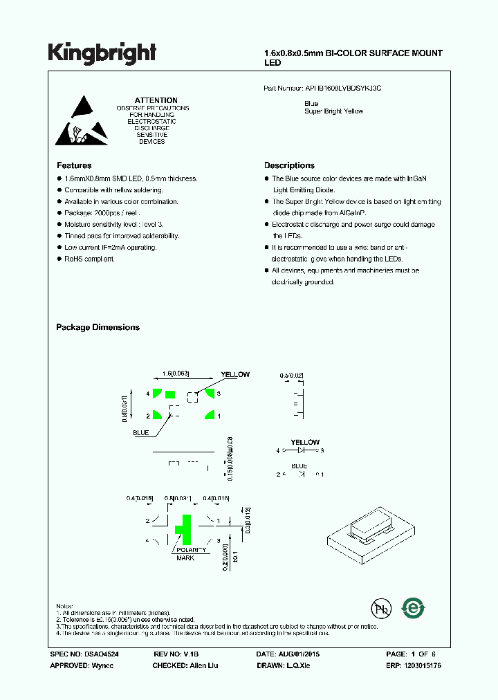 APHB1608LVBDSYKJ3C_8351578.PDF Datasheet