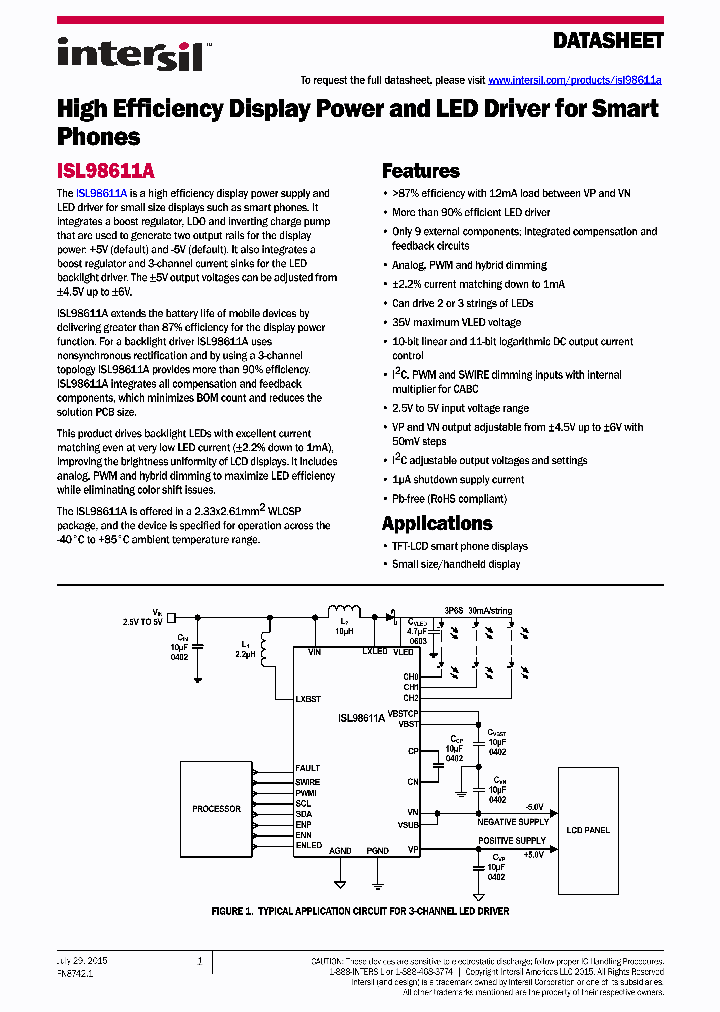 ISL98611A_8352529.PDF Datasheet