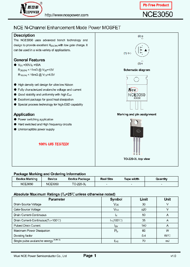 NCE3050_8356429.PDF Datasheet