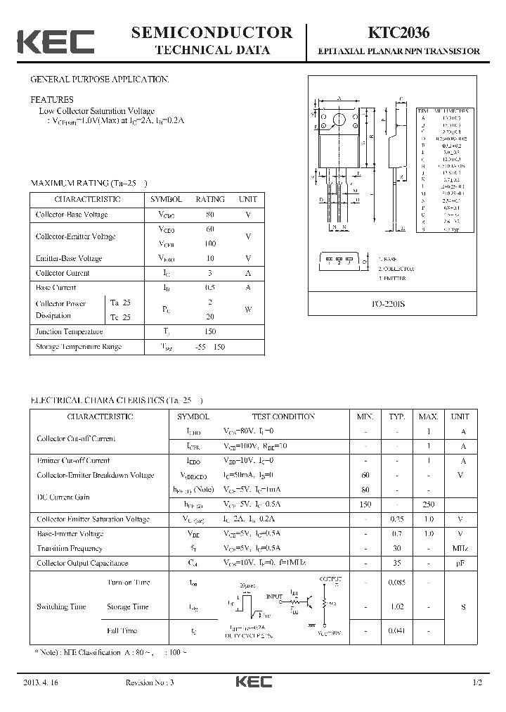 KTC2036_8356512.PDF Datasheet