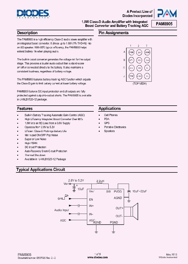 PAM8905_8357573.PDF Datasheet