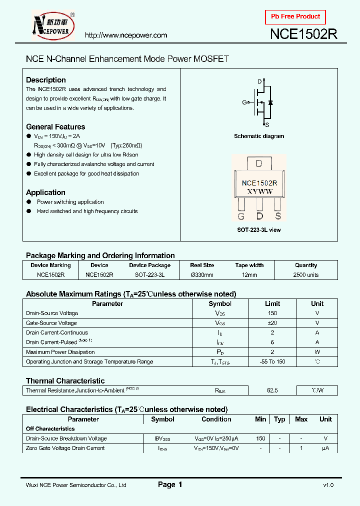 NCE1502R_8360052.PDF Datasheet