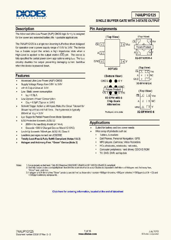 74AUP1G125FS3-7_8361297.PDF Datasheet