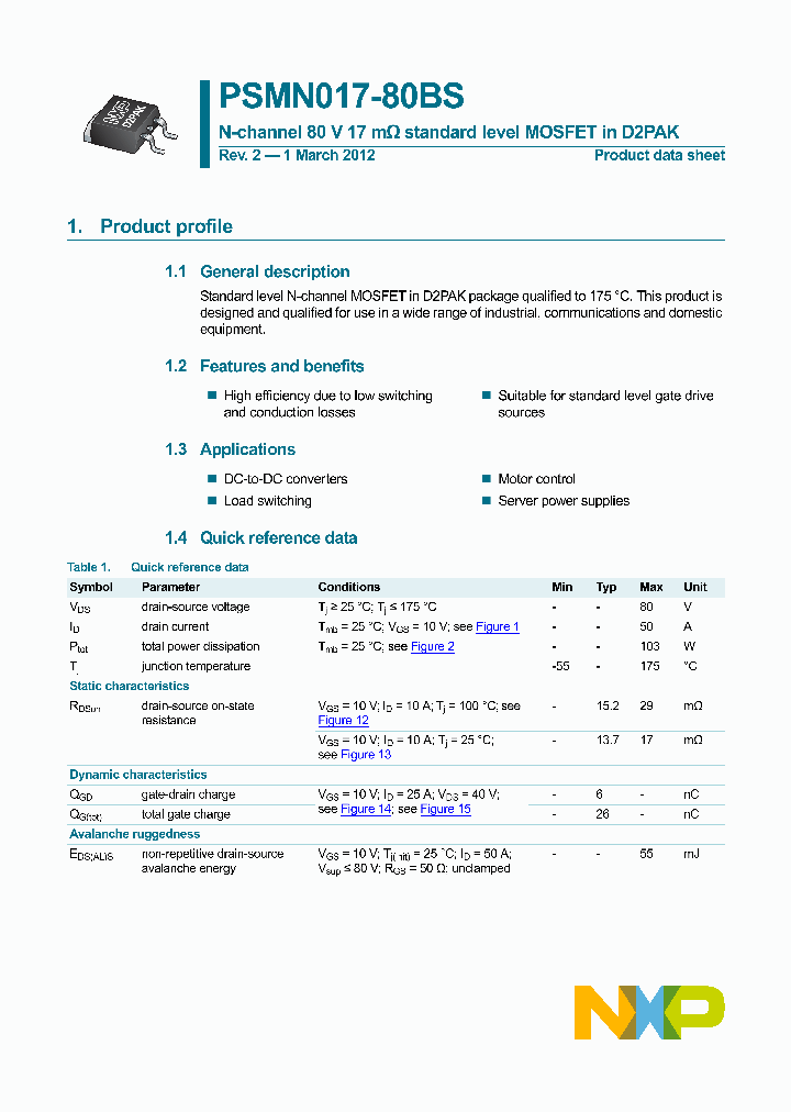 PSMN017-80BS_8363339.PDF Datasheet