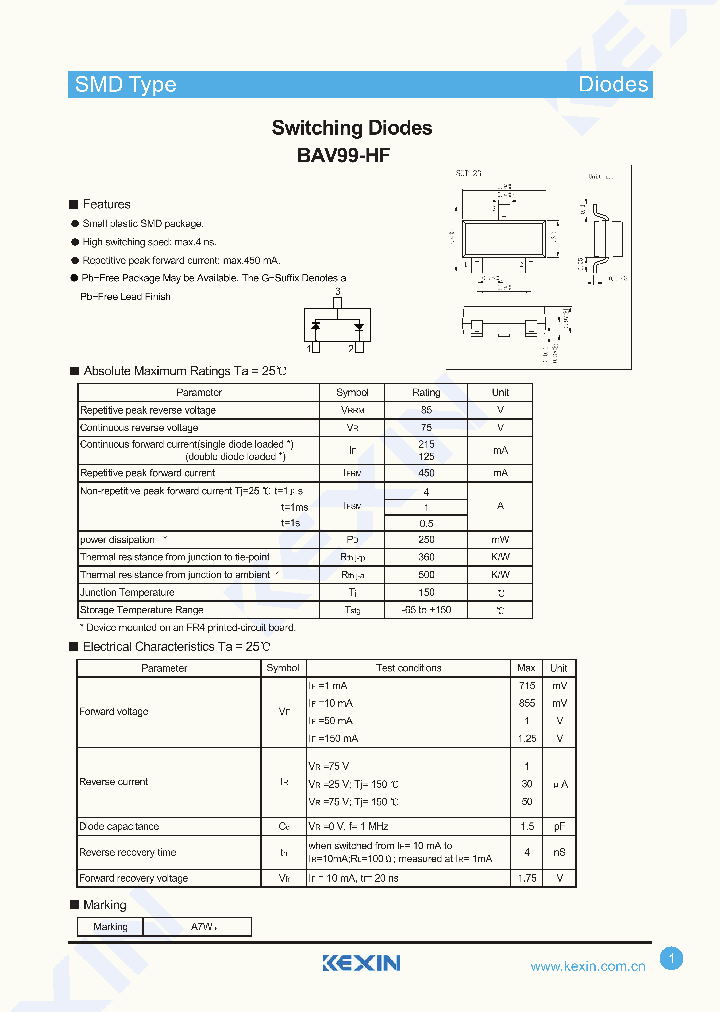 BAV99-HF_8364912.PDF Datasheet