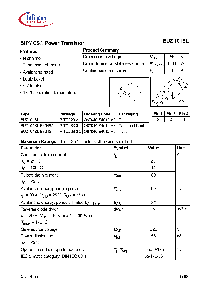 BUZ101SL_8365805.PDF Datasheet