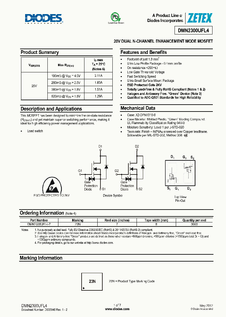 DMN2300UFL4_8367535.PDF Datasheet