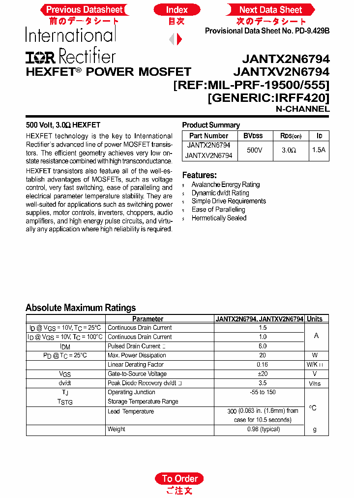 JANTXV2N6794_8369175.PDF Datasheet