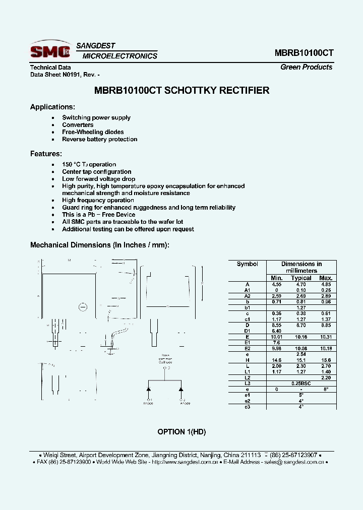 MBRB10100CT_8371513.PDF Datasheet
